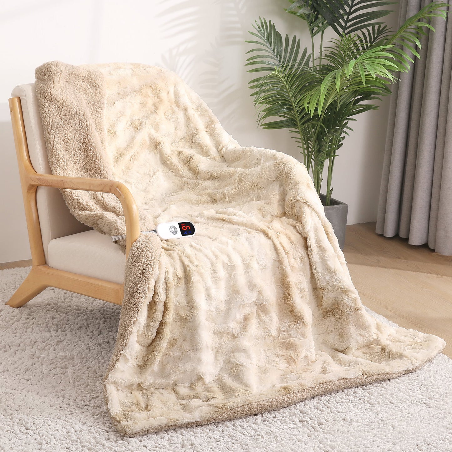 CozyBlanky™ - Heat The Cold Away! Soft, Fur Heated, Washable, Electric 50" x 60" Blanket